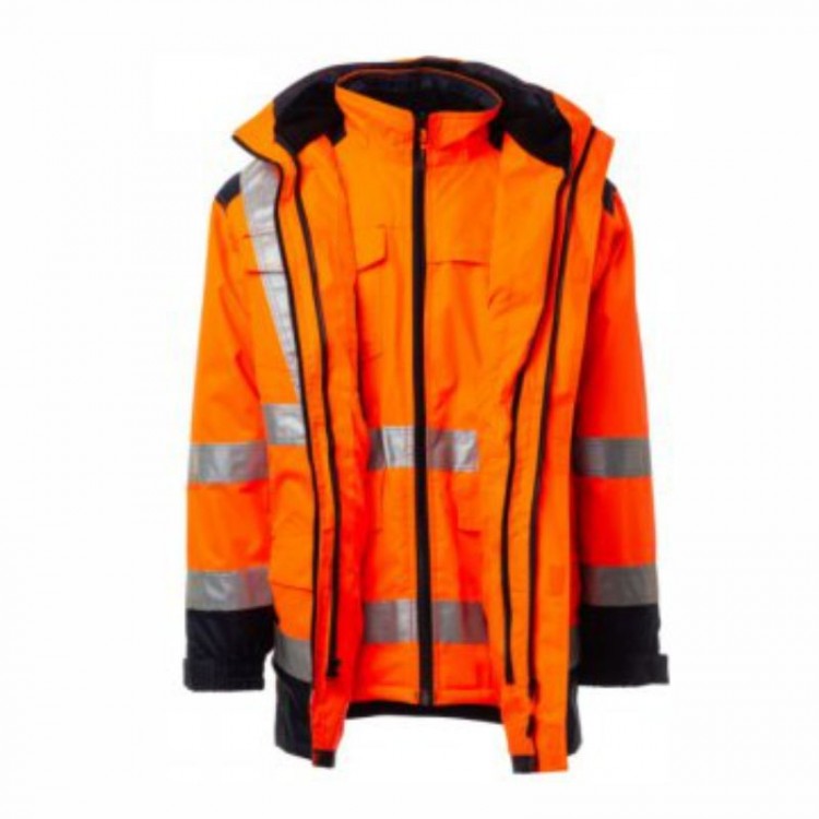 PARKA ALTA VISIBILITA' PAYPER HISAFE CON MANICHE