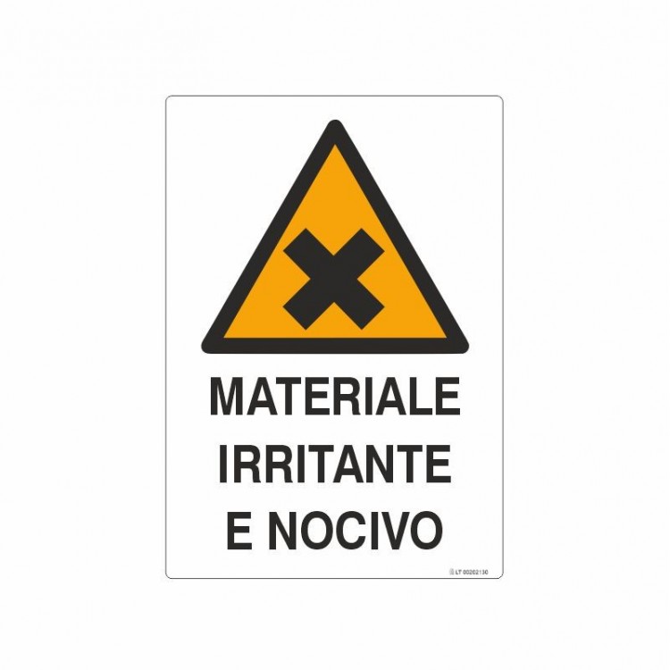 SEGNALE PERICOLO MATERIALE IRRITANTE E NOCIVO
