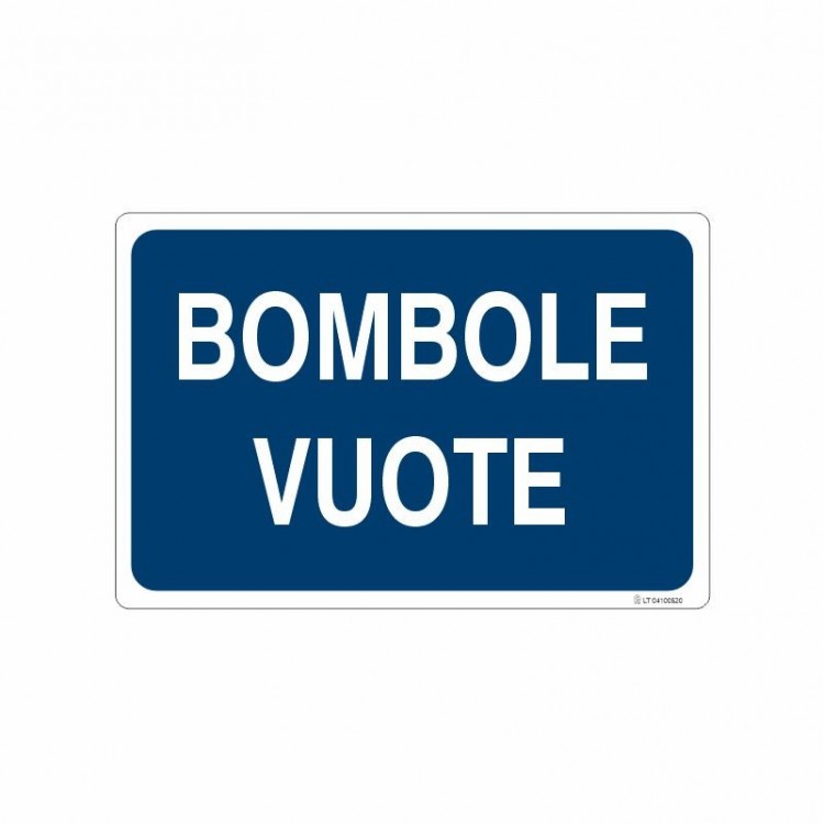 SEGNALE INDICAZIONE BOMBOLE VUOTE
