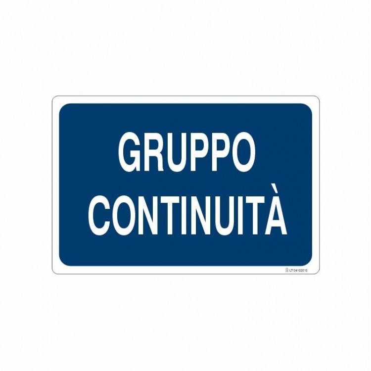 SEGNALE INDICAZIONE GRUPPO CONTINUITÀ
