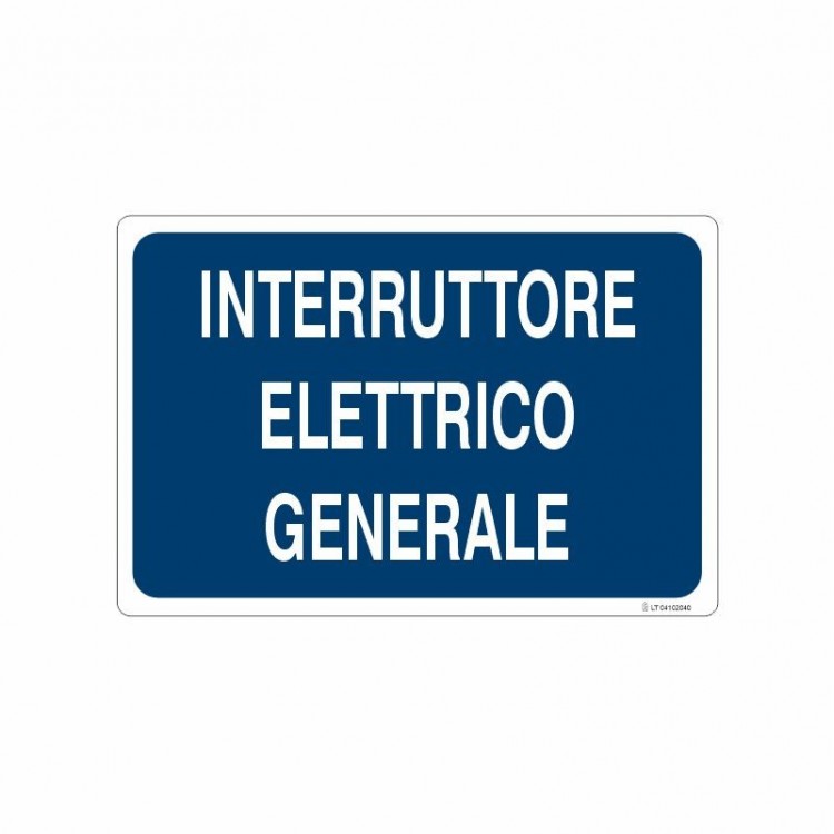 SEGNALE INDICAZIONE INTERRUTORE ELETTRICO GENERALE