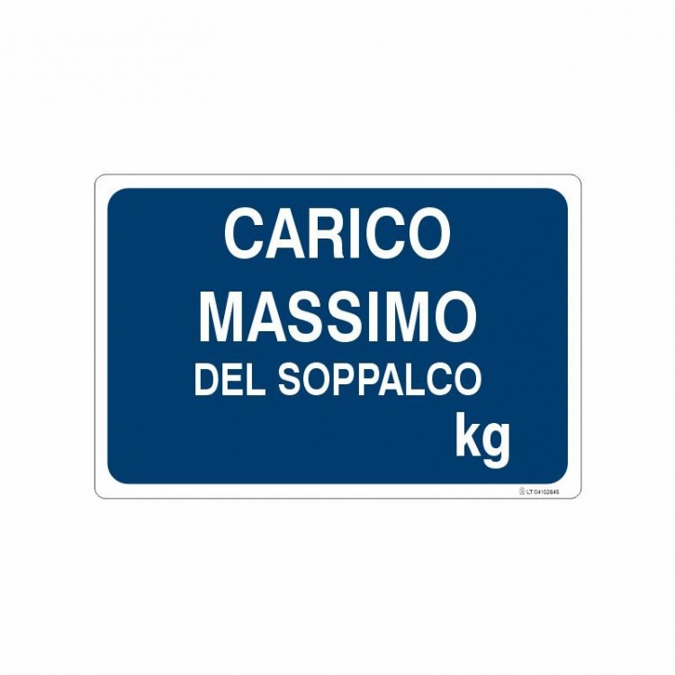 SEGNALE INDICAZIONE CARICO MASSIMO DEL SOPPALCO