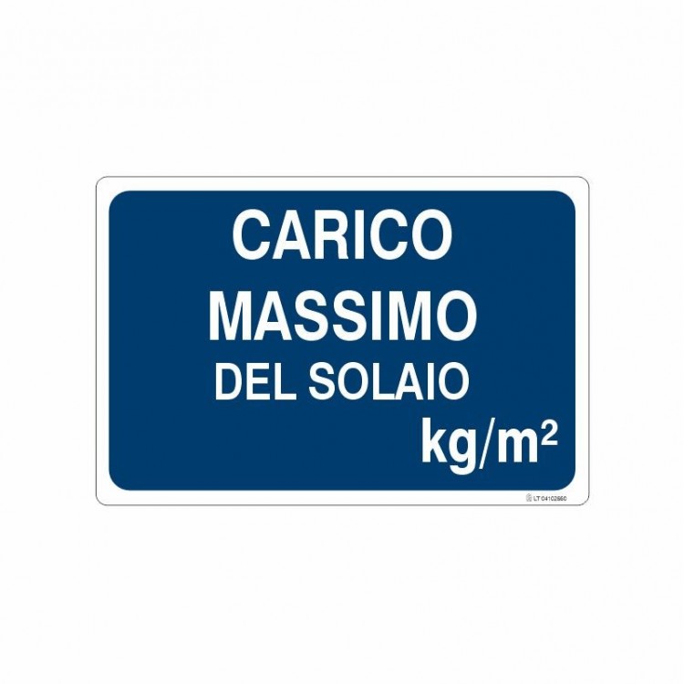 SEGNALE INDICAZIONE CARICO MASSIMO DEL SOLAIO