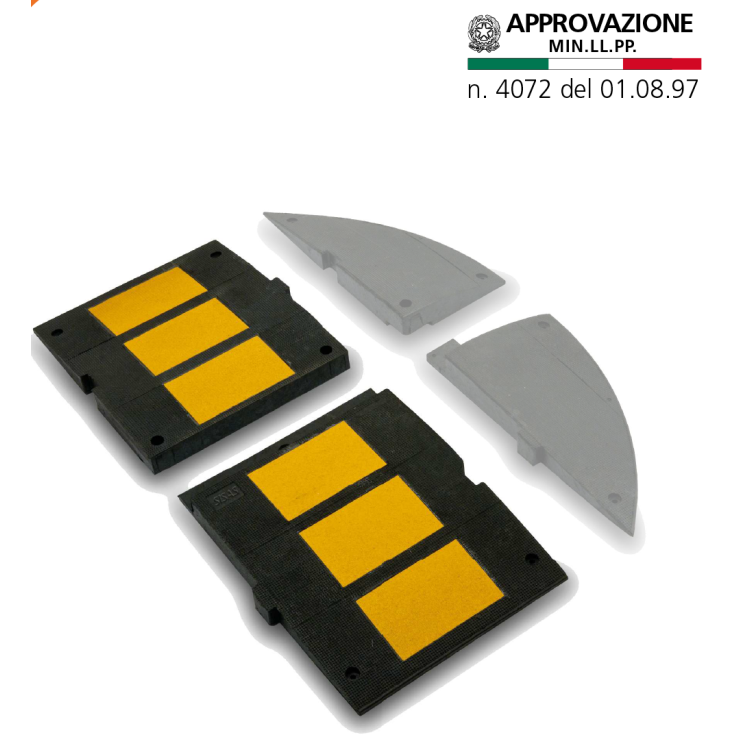 DOSSO ARTIFICIALE IN GOMMA PER 30 KM/H